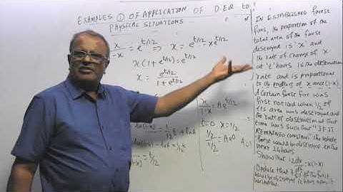 VIDEO -156: TOPIC 9: MATHEMATICAL MODELLING USING FIRST ORDER LINEAR DIFF EQNS SET 3