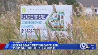 Proposal to build apartments in Cicero pulled by developer