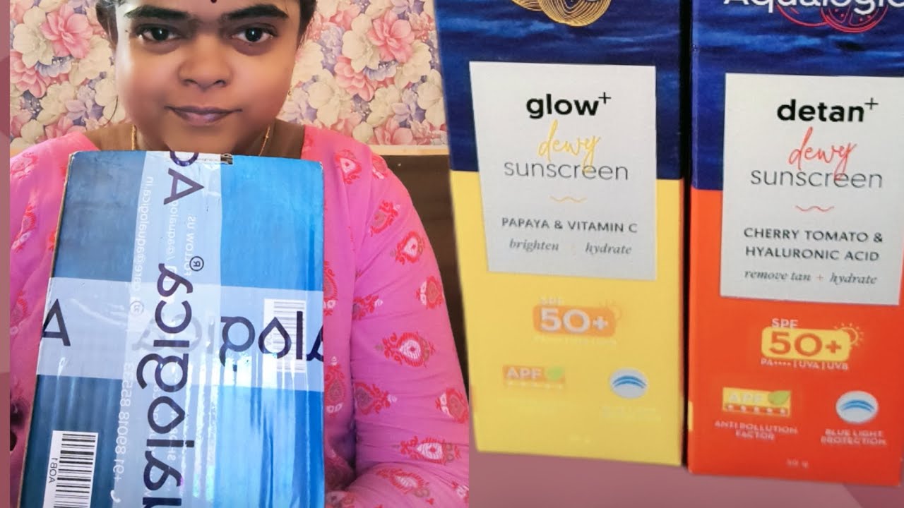 Aqualogica Glow+ vs Detan+ Dewy Sunscreen Review Tamil | Oily & Dry Skin ☀️