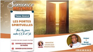 Semence Matinale du mardi 26 août 2025 avec le Berger Elysée Dossa 