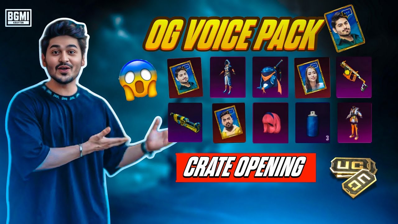 😱NEW OG VOICE PACK CRATE OPENING @Jokerkihavelii @KaashPlays @8bitMAMBA ...
