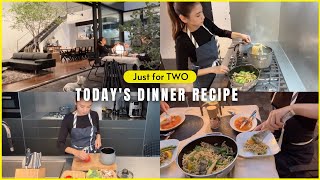 【晩御飯レシピ】我が家の庭で、夫と2人ディナー。鶏とトマトの無水煮込み・パスタをご紹介します!【WMF】