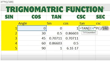 Use of Trigonometric Formulas in Excel, Sin Formula in Excel #excelformula