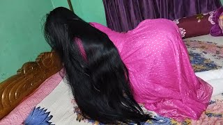Thick And Shine Long Hair Play | Simply Long Hair Bun Open And Long Hair Play For Girl |