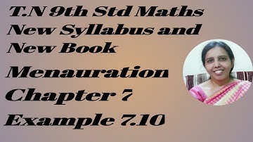 T.N. 9th Std Maths  Example 7.10 | Mensuration |