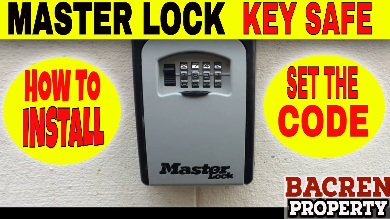 How To Install And Set The Combination On A Masterlock Key Safe Youtube