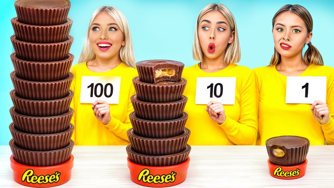 Challenge Video 100 Layers of Food Challenge! Crazy Cooking Challenge by YUMMY JELLY ...