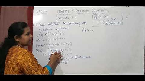 10th Maths  Quadratic Equations  exercise 5.1 problem-1