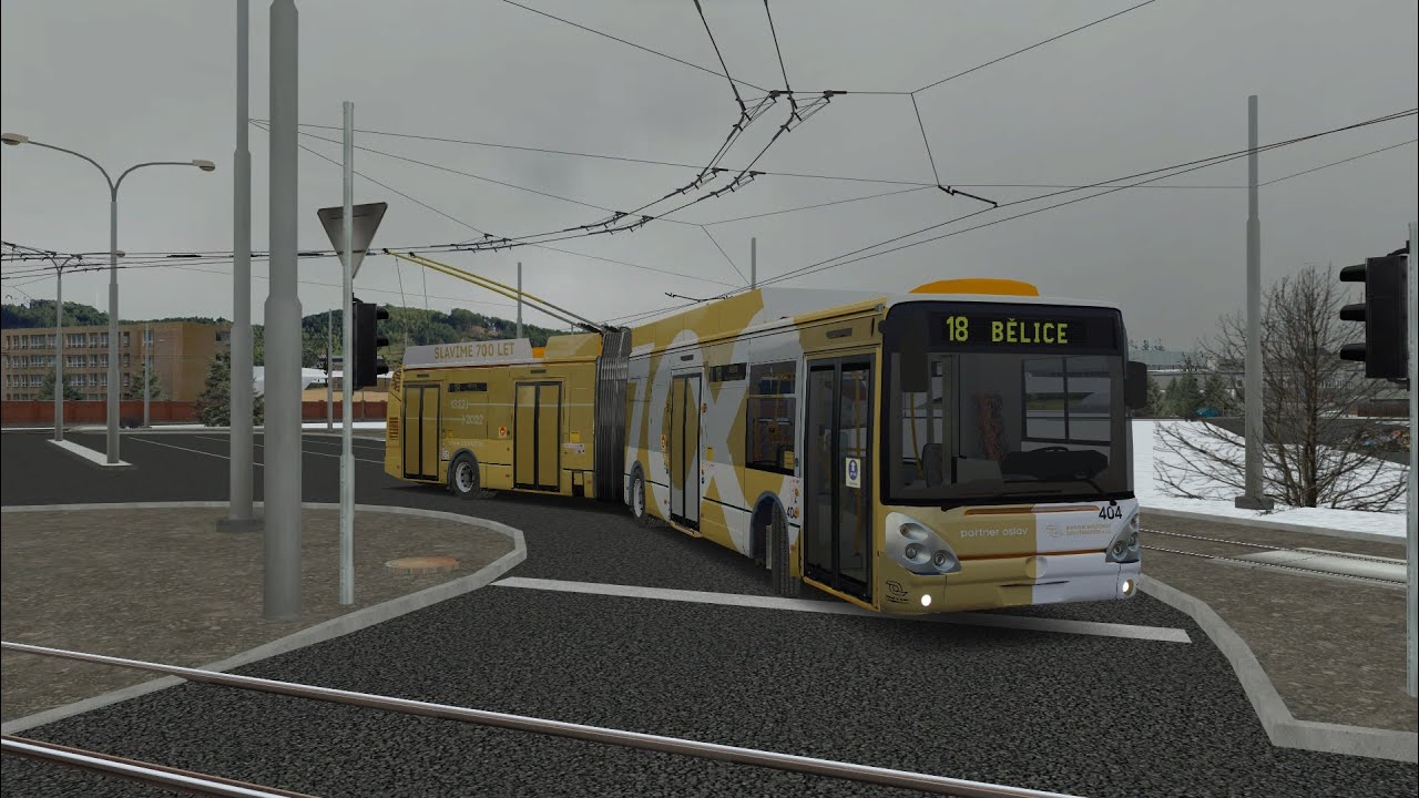 Simt Simulator - Linka 18 Škoda 25Tr DSZO #404 + zlínské hlášení