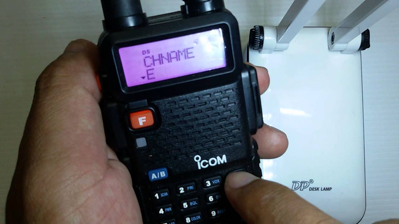 วิธีตั้งความถี่เป็นชื่อ icom V90