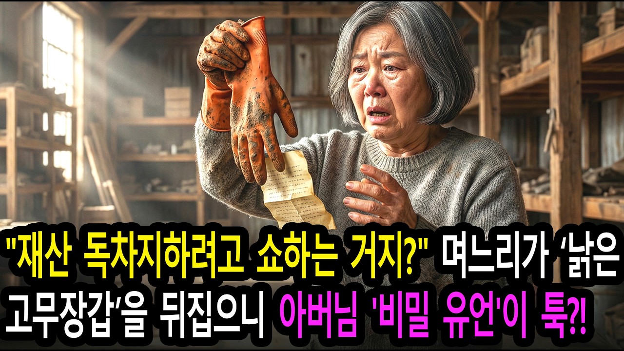 "이 쓰레기를 왜 갖고 있어?" 무시하던 며느리가 낡은 고무장갑을 뒤집은 순간 '소름'