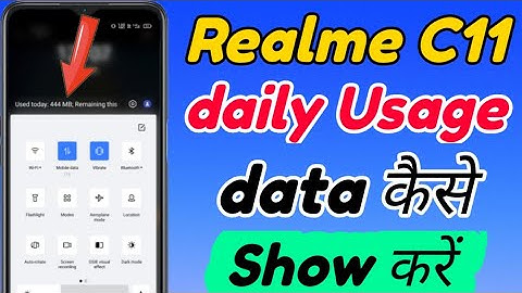 Realme C11 daily Usage data kaise Show Kare | Realme C11 data usage settings | Realme c11 usage data
