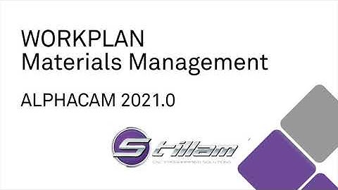 Workplan Interface in Alphacam 2021