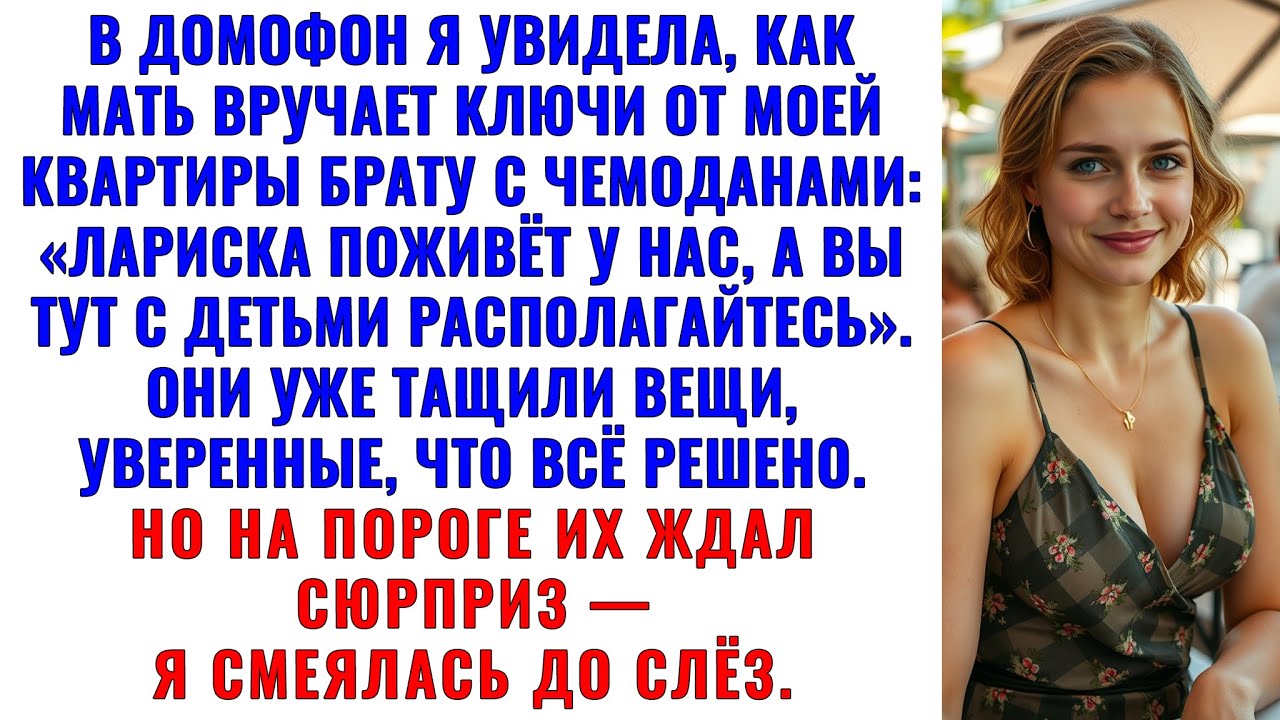 Я в домофон увидела, как мать отдаёт ключи от моей квартиры брату!
