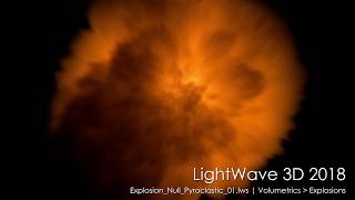 LightWave 3D 2018: Explosion Null Pyroclastic 01 scene rendered