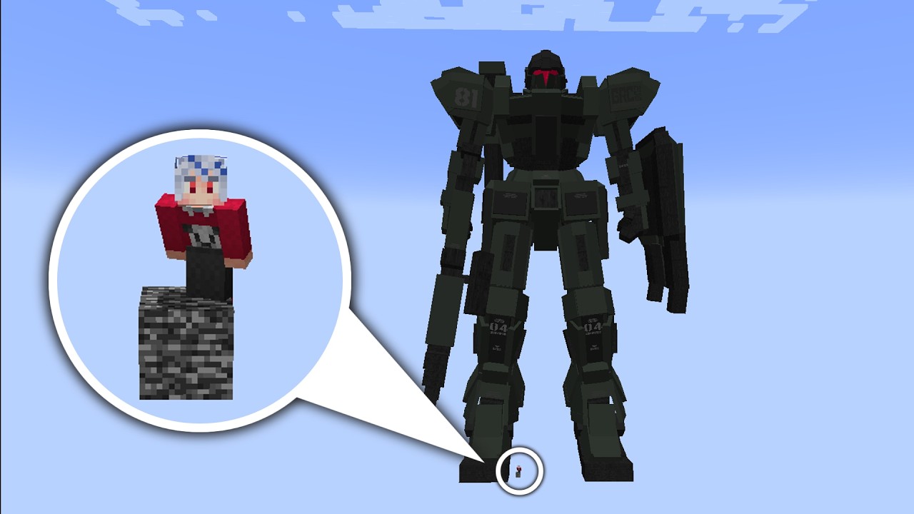 マイクラ Total Chaos: PVP in a World Where One Block Spawns Giant Mechs