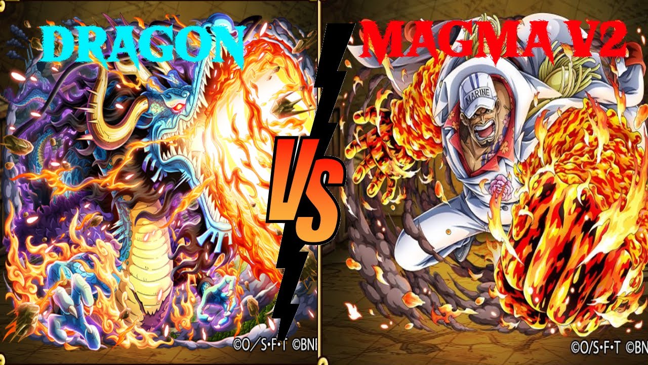 FRUTA DRAGON vs FRUTA MAGMA v2 QUAL A MAIS FORTE DO BLOX FRUITS! 