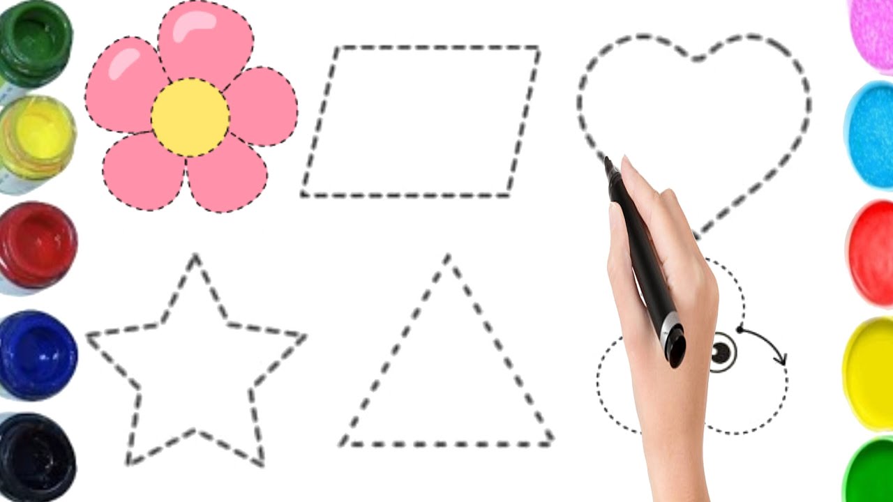 Learn Shapes, Colors for Kids & Toddlers | 2d shapes drawing | Preschool Learning, Education Video0