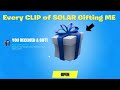 FORTNITE Every time SOLAR has GIFTED ME! | $100 Fortnite Spending Spree