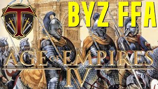 Long Sweaty Olive Oil FFA! Byzantine Empire CATAPHRACT TIME - Age of Empires 4 PVP