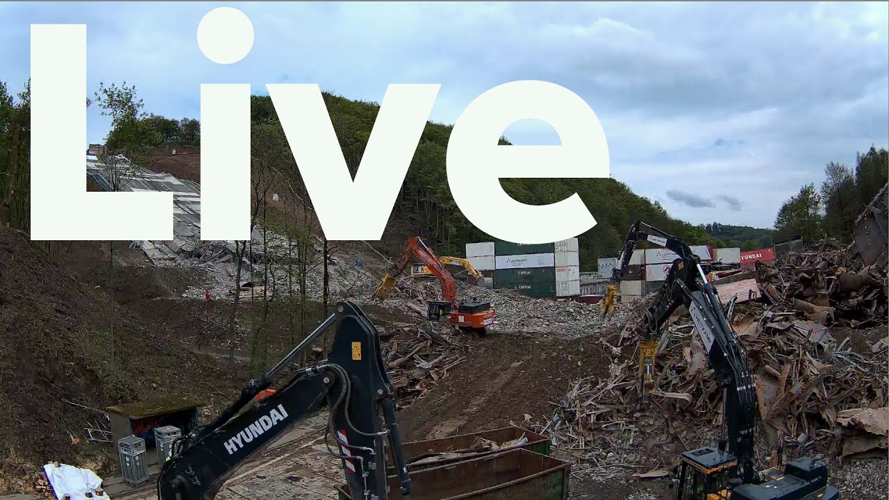 Referenzprojekt: Livestream Aufräumarbeiten nach der Sprengung der Rahmede-Talbrücke Lüdenscheid