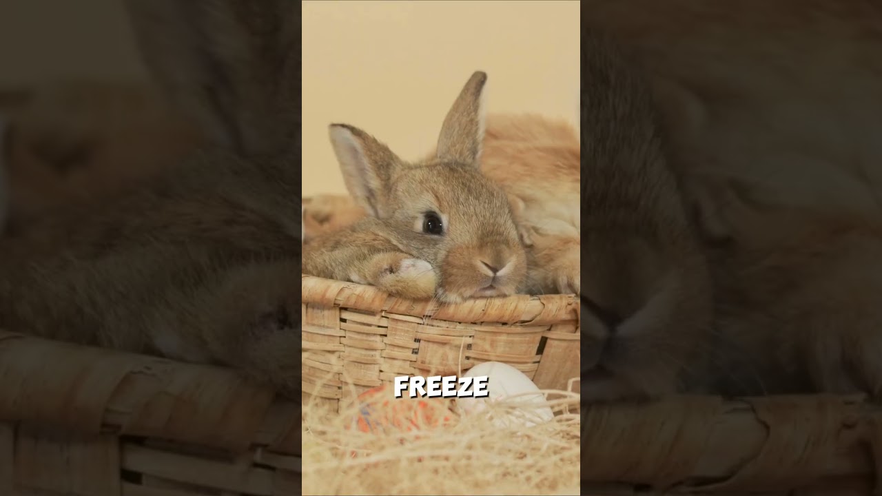 Baby Rabbits Survive by Freezing 😱🐰 || #animalfacts #rabbit @AnimalMysteries-YT