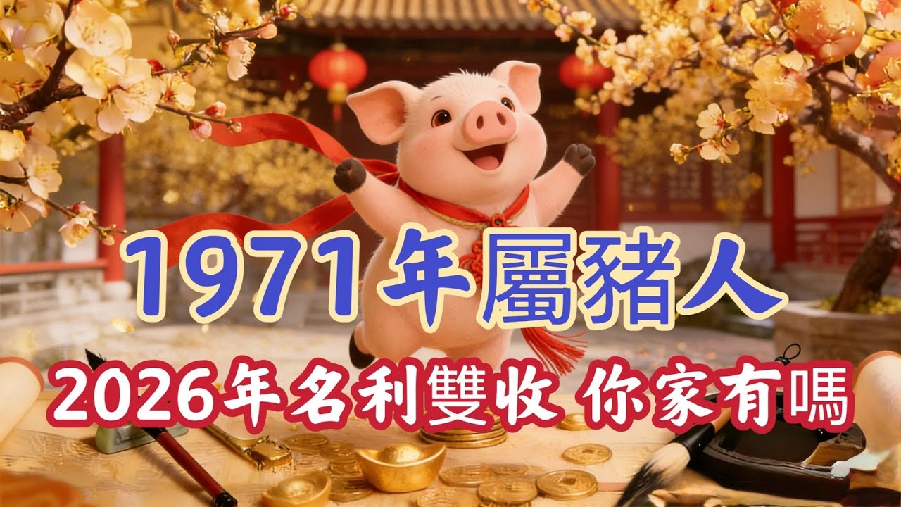 1971年屬豬人，2026年55歲聲名遠播！名利雙收！ 