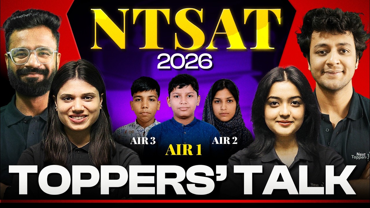 NTSAT Toppers Talk: How AIR 1, 2 & 3 Cracked India's Biggest Scholarship Exam! 🚀