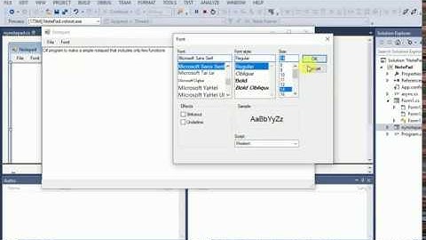 Simple Notepad in C# WindowsForm