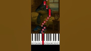 Thumbnail of Brrr Brr Patapim Tralalero tralala Tung Tung Tung Sahur ALARM SONG ( Easy piano tutorial ) #piano