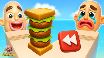 Level Rewind Gameplay ⏪ Sandwich Runner - Satisfying Gameplay Walkthrough All Levels 