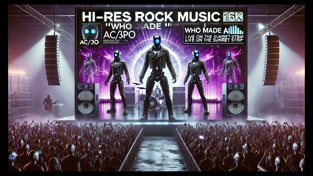 AC/3PO Unleash 'Who Made AI' (Live on The Sunset Strip) ⚡ Hi-Res Rock Anthem 🎸🎶