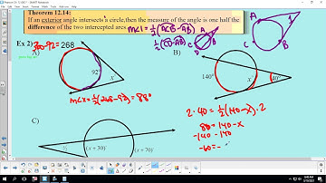 Geometry 12.4 Angle Measures and Segment Lengths