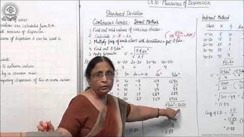 Standard Deviation Continuous SeriesClass XI Economics by Manju goyal