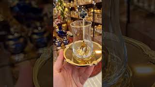 Altın Ve Beyaz Çay Seti Lüks Tasarım Zarif Çay Sunumu İçin Şık Çay Takımışfet