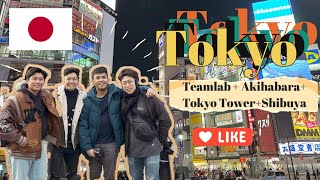 First Day in Japan! Exploring Tokyo's Teamlab + Akihabara + Takeshita Street & Shibuya | Justice Dee