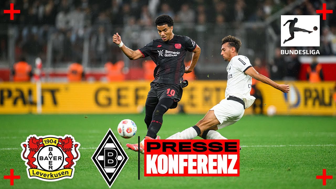 PK mit Kasper Hjulmand & Eugen Polanski nach Bayer 04 Leverkusen 🆚 Mönchengladbach