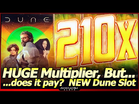 DUNE Slot Machine - HUGE Multiplier...But Does It Pay!?  Live Play with All Bonuses in NEW Slot!