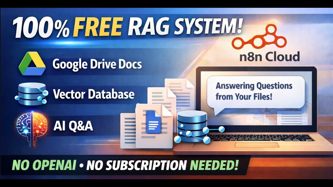 Stop Paying for RAG! Build a FREE Production-Ready RAG with n8n | Creating a RAG Agent in n8n  