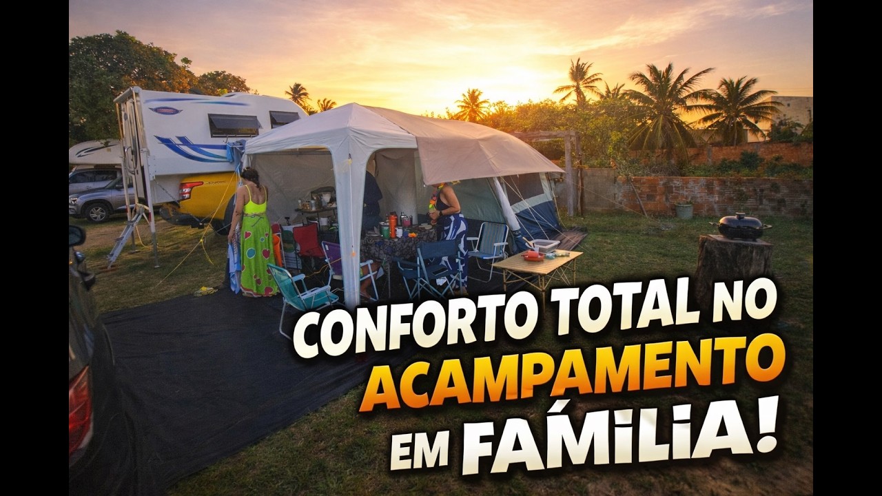 A CASA DE ACAMPAMENTO PERFEITA EM FAMÍLIA! Estrutura COMPLETA da Família Souza Por Aí