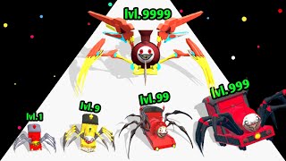 Spider Train 3D Run Master  Level Up ASMR Gameplay #asmrgameplay #satisfyingasmr