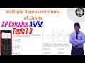 AP Calculus AB/BC | Topic 1.9 | Connecting Multiple Representations of Limits