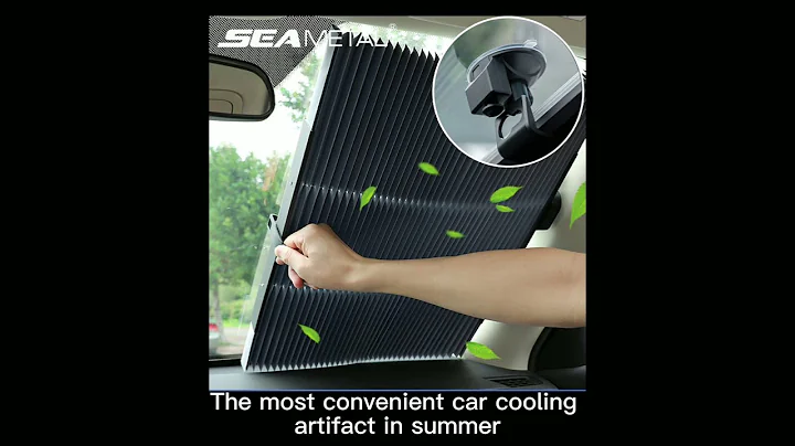 Car Windshield Sun Shade | Retractable Sun Shade | Durable Suction Cups | Easy to Install and Use