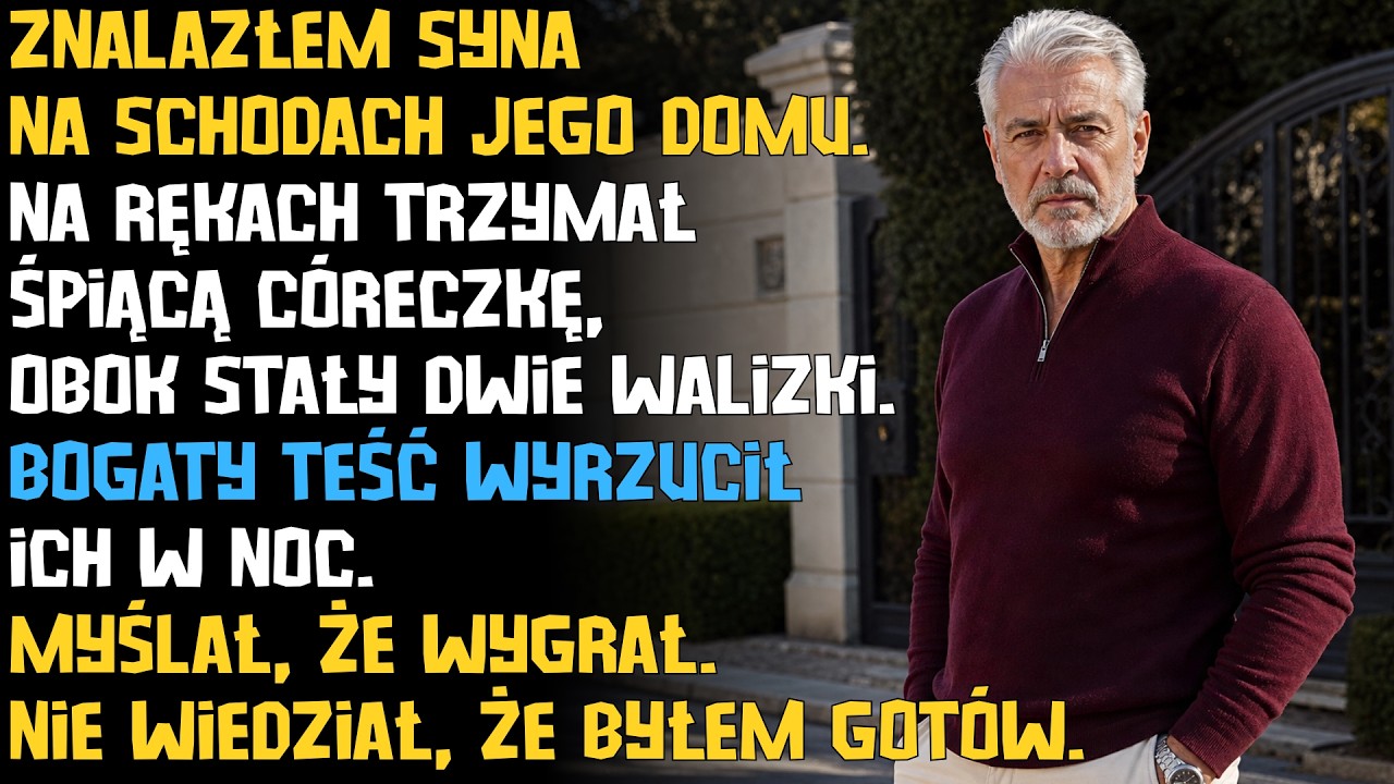 Ochroniarz odwrócił wzrok, kiedy wysiadłem z auta. Wiedziałem, że to znaczy: wchodzisz sam. Wewnątrz czekał mój syn, jego córka i dokumenty, które miały być podpisane do ósmej rano. Ale zanim...