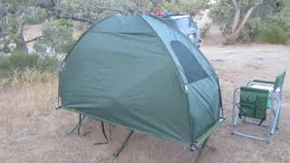 Outsunny Tent Cot after 2 nights on Mojave Road