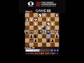 GAME 2 FIDE WORLD CHAMPIONSHIPS SINGAPORE 2024. #shorts #fide #fiderating #fideworldcup #swisschess