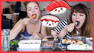 SUSHI MUKBANG MET SHARON! ❤ | Kristina K ❤