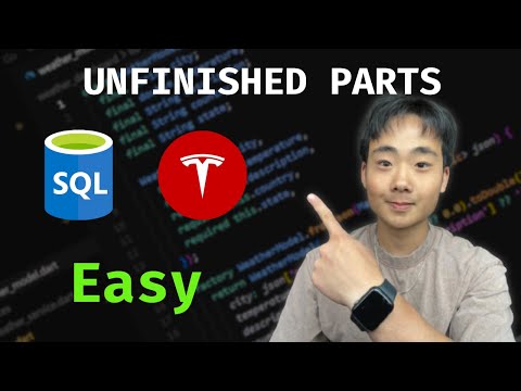Tesla SQL Interview Question: Unfinished Parts