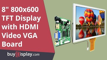 8" TFT LCD Display 800x600 TouchScreen w/VGA+Video+HDMI Driver board