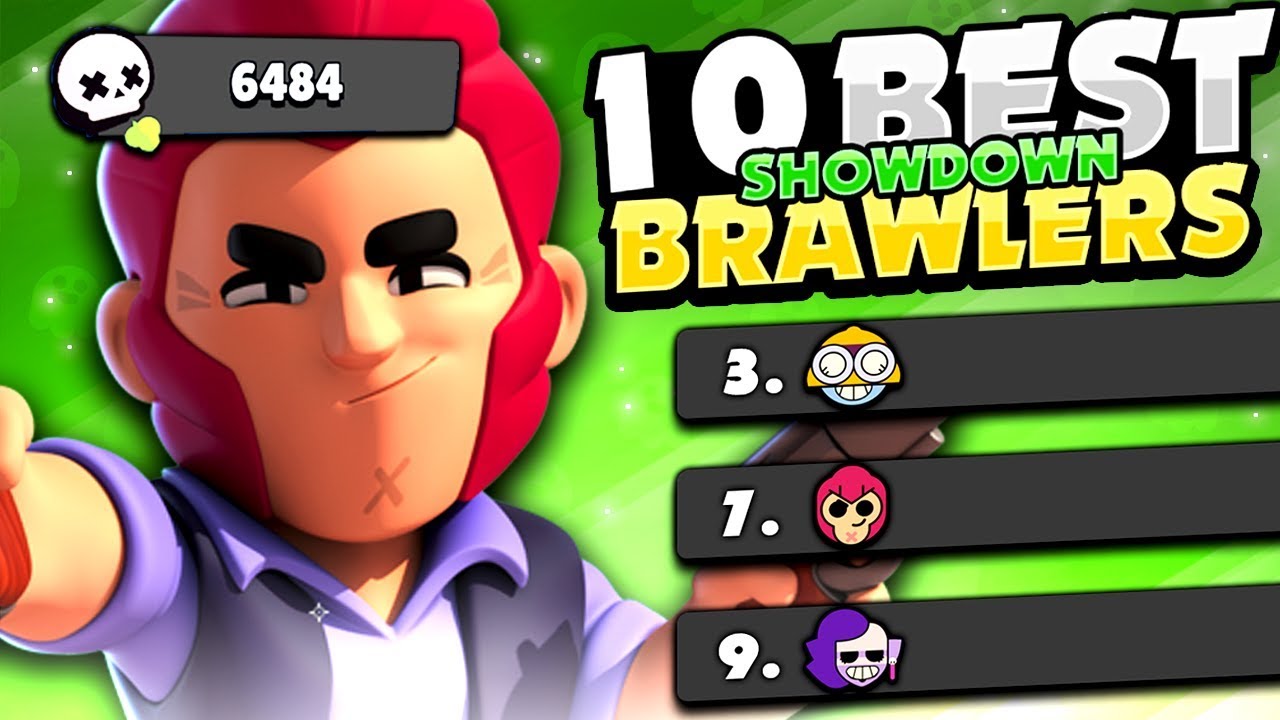 Pro S Top 10 Best Brawlers In Showdown Brawler Rankings Brawl Stars Youtube - youtube desins brawl star